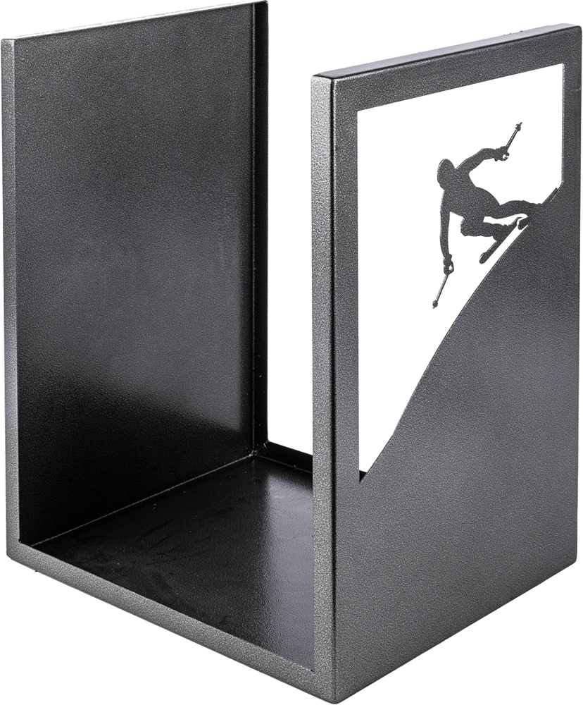 Porta legna sciatore